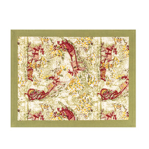 Renne Reindeer Mats in Red & Green, Set of 6