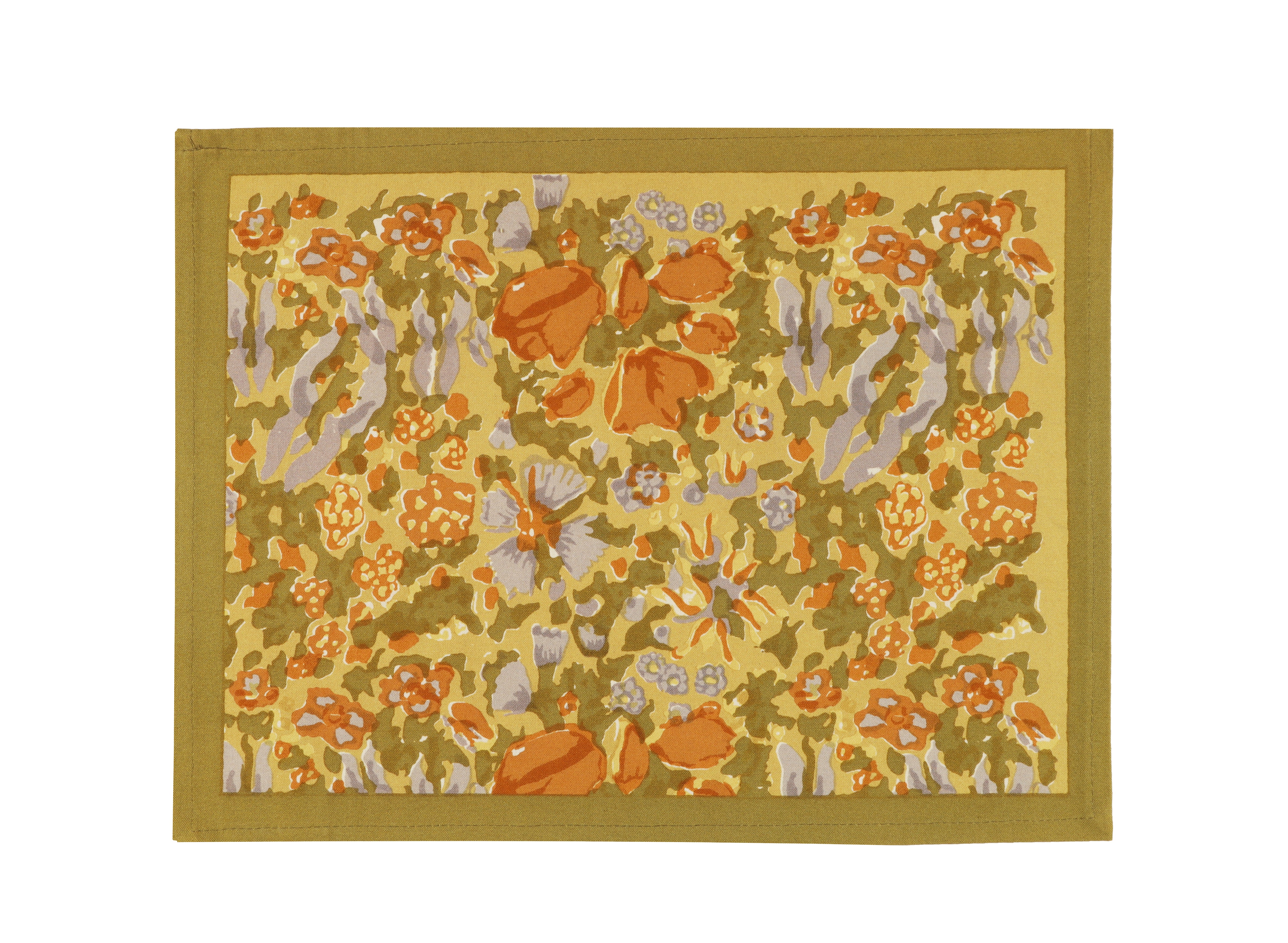 Jardin Mats in Mustard & Grey, Set of 6