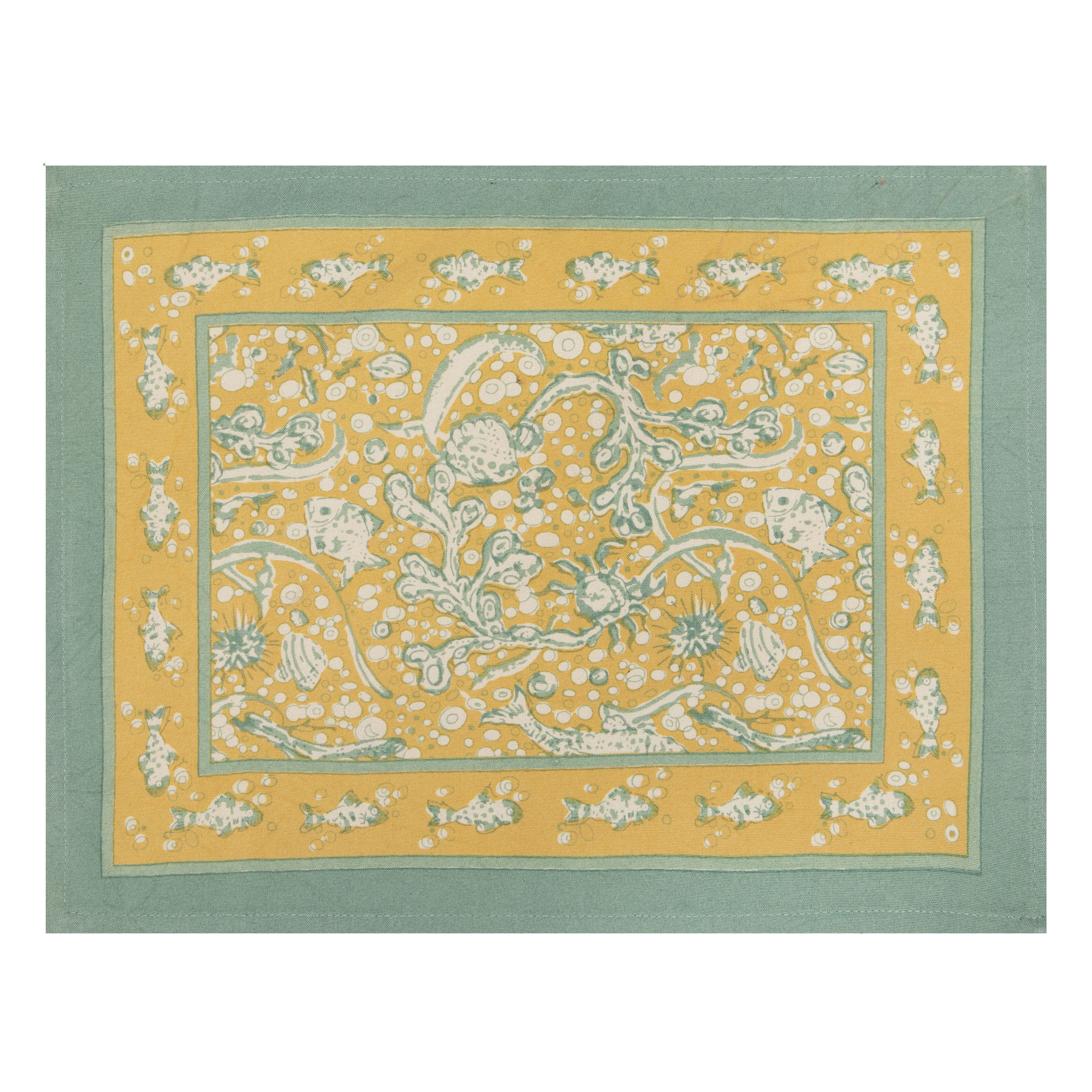 La Mer Mats in Aqua & Citrine, Set of 6