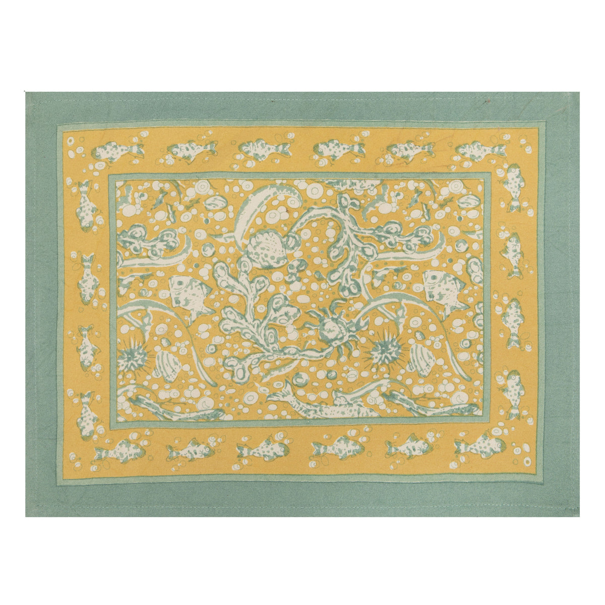 La Mer Mats in Aqua & Citrine, Set of 6
