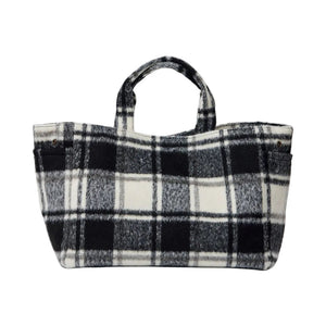 Plaid Airplane Tote