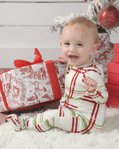 Christmas Footie Pajamas, Bamboo Zippy Pajamas, Baby PJ