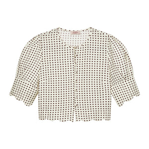 Scalloped Top in Polka Dot