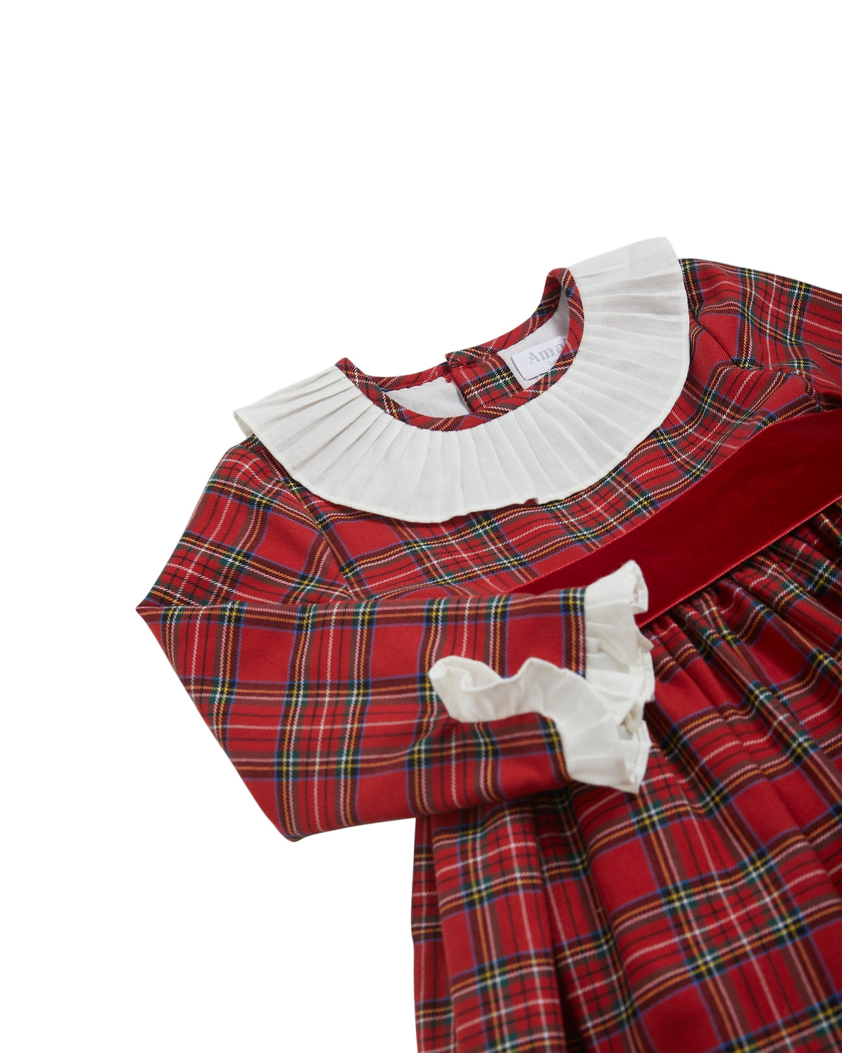 Pompadour Dress in Red Tartan