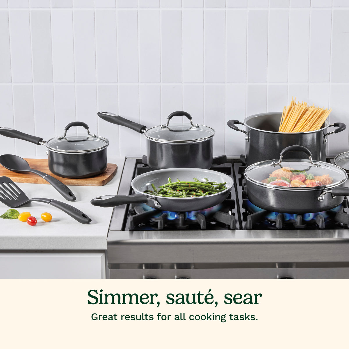 11-Piece Advantage® Ceramic Nonstick Set in Black