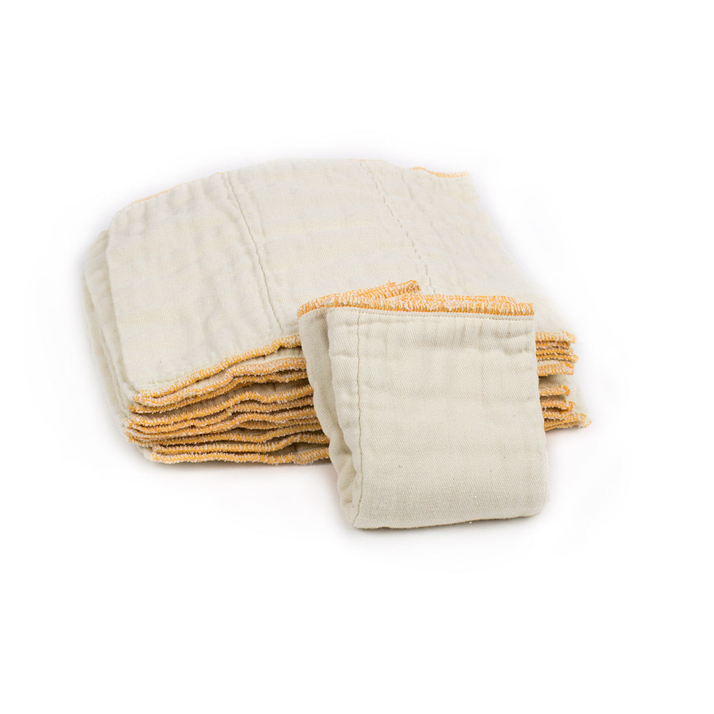 12 ct. SMALL Cloth-eez Prefold Diapers - Organic Natural Unbleached