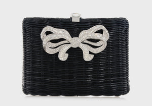 Hailey Wicker Basket Bow Clutch