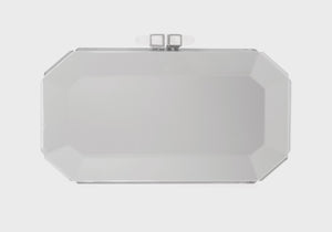 Faye Reflection Silver Clutch