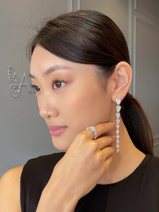 Diamond Nova Earrings. White Gold