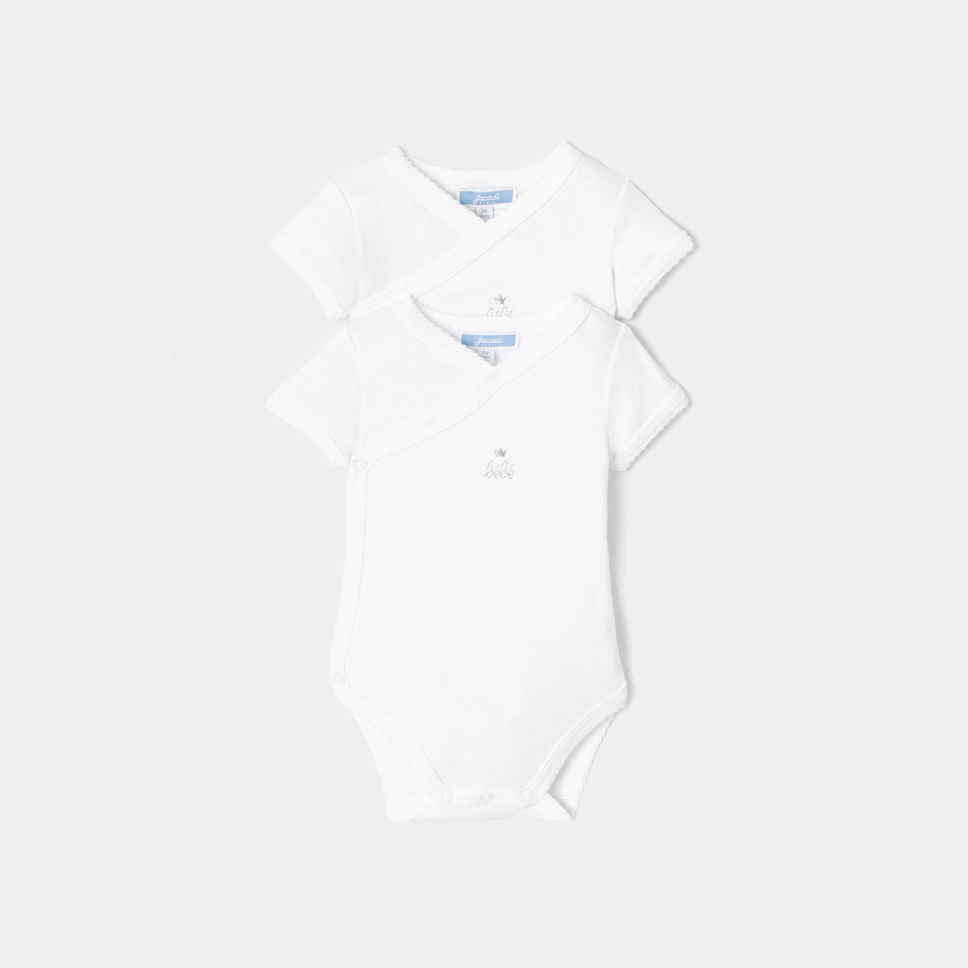 Baby set of 2 short-sleeved bodysuits - jacadi white