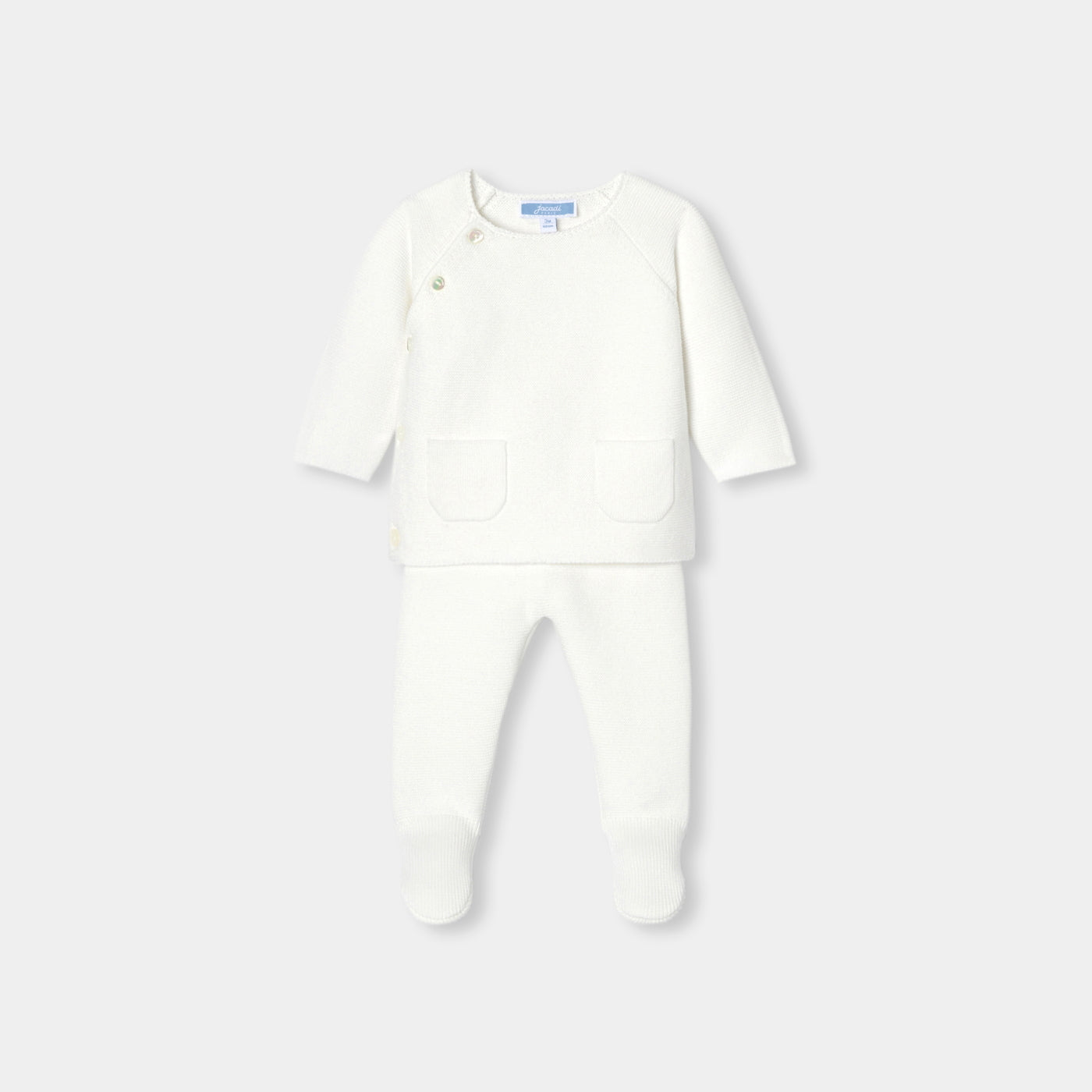 Baby cotton garter-stitch Set, Size 6 Month