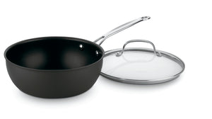 3 Quart Chef's Pan with Cover in Black