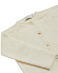 Puce Cardigan in Off White