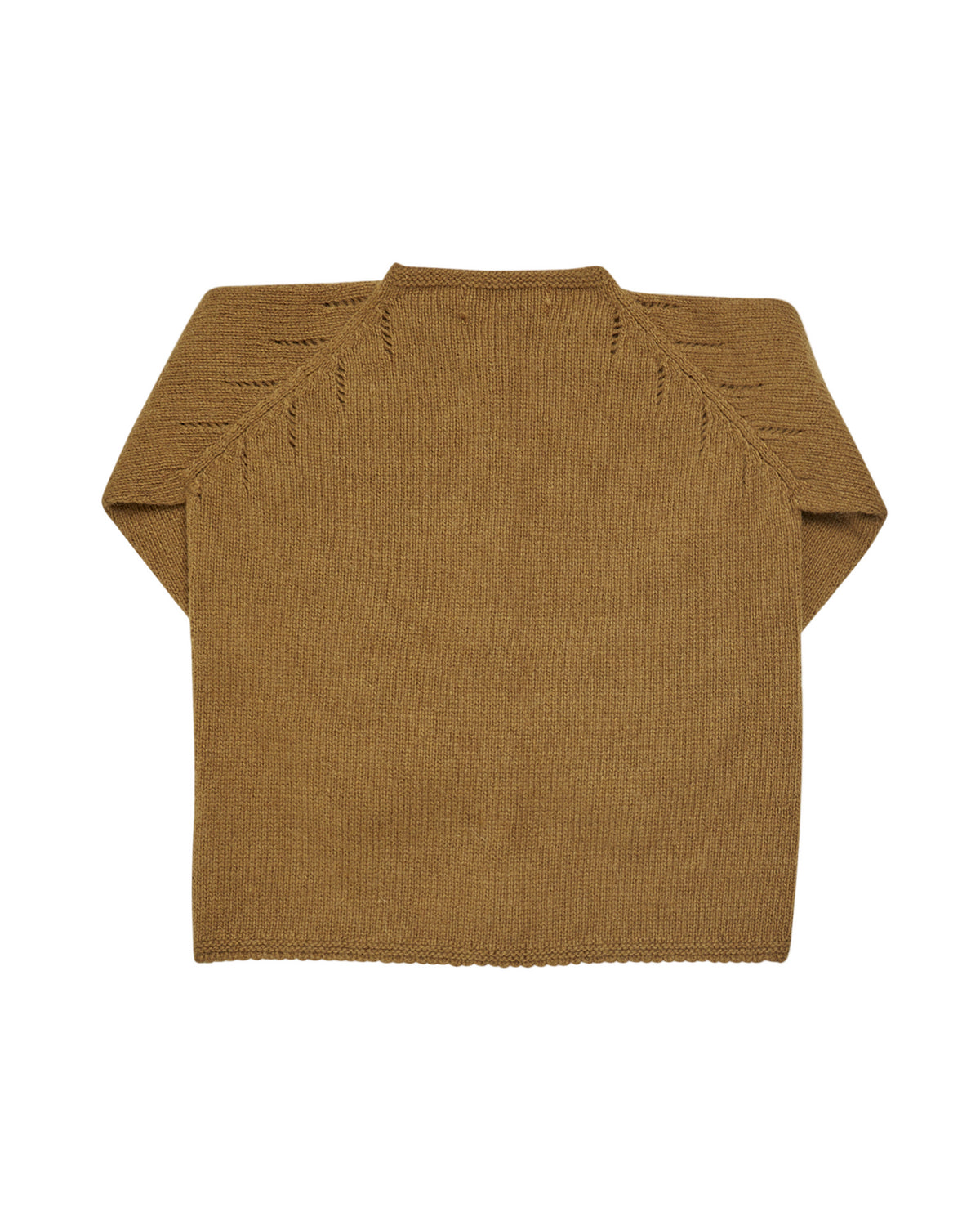 Brown knitted sweater on a white background