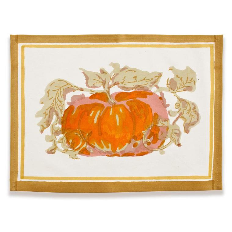 Pumpkin Mats in Orange & Mustard, Set of 6