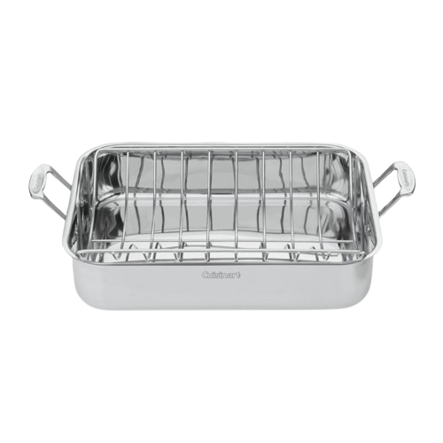Chef's Classic® Stainless 16" Roasting Pan with Rack in Stainless Steel