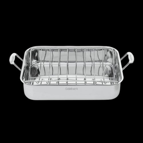 Chef's Classic® Stainless 16" Roasting Pan with Rack in Stainless Steel