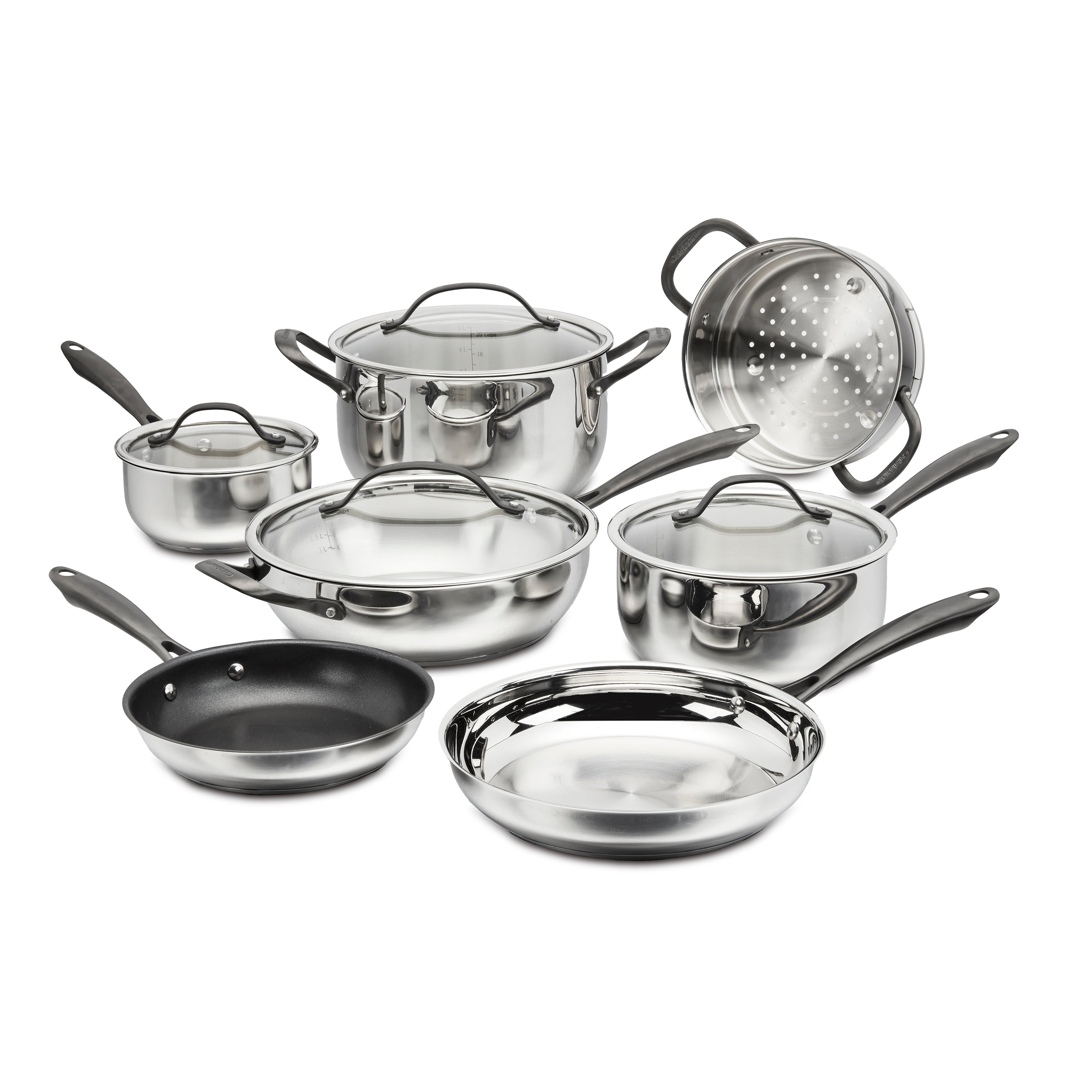 Radiant Pro Stainless with Brushed Titanium Finish 11-Piece Set in Stainless Steel
