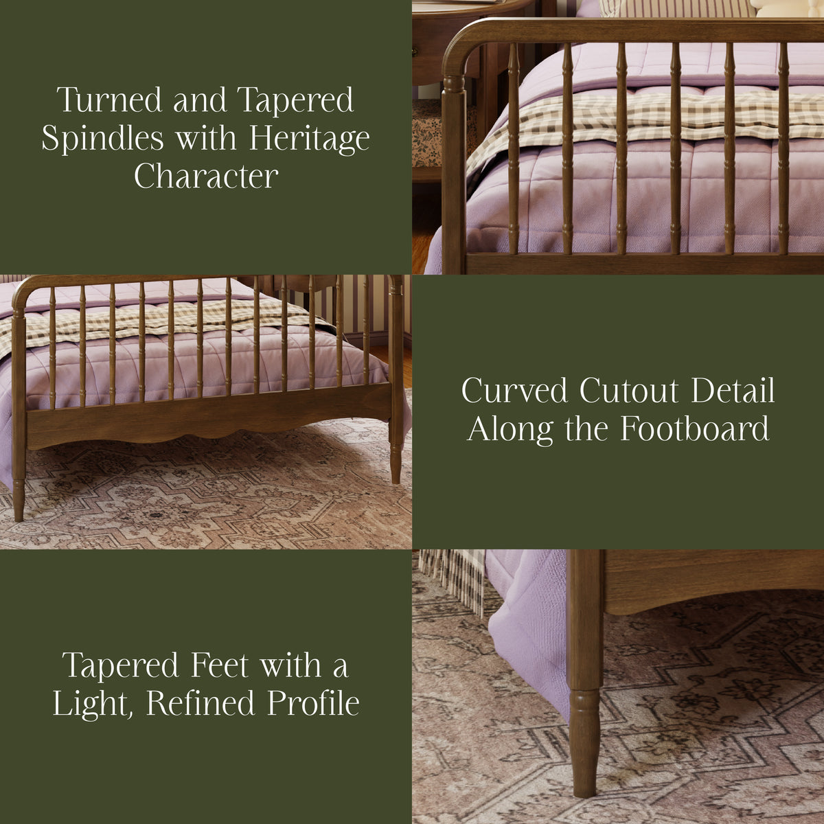Liberty Spindle Full Bed in Natural Walnut