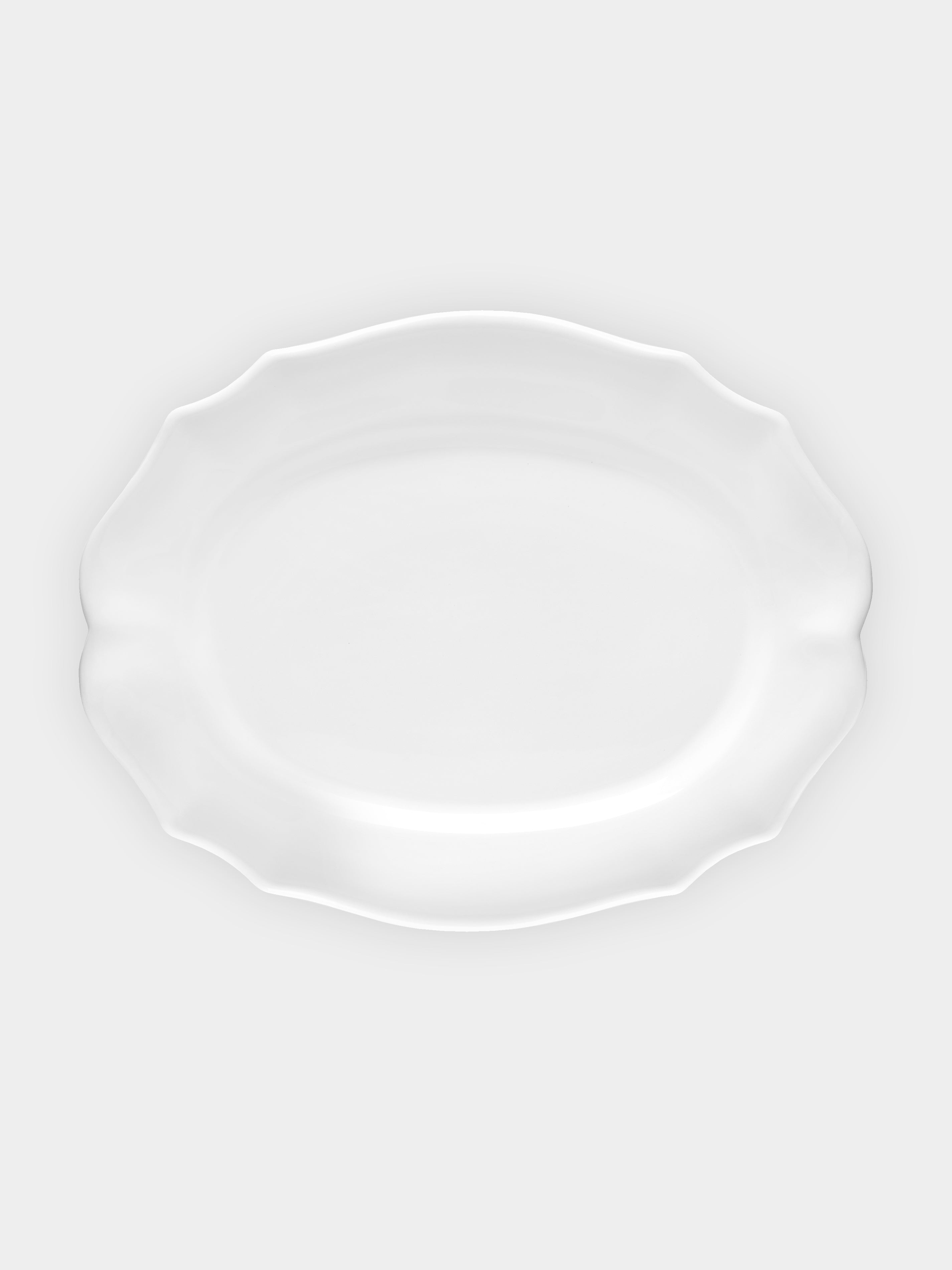 Bourg-Joly Malicorne Festons Ceramic Oval Serving Dish