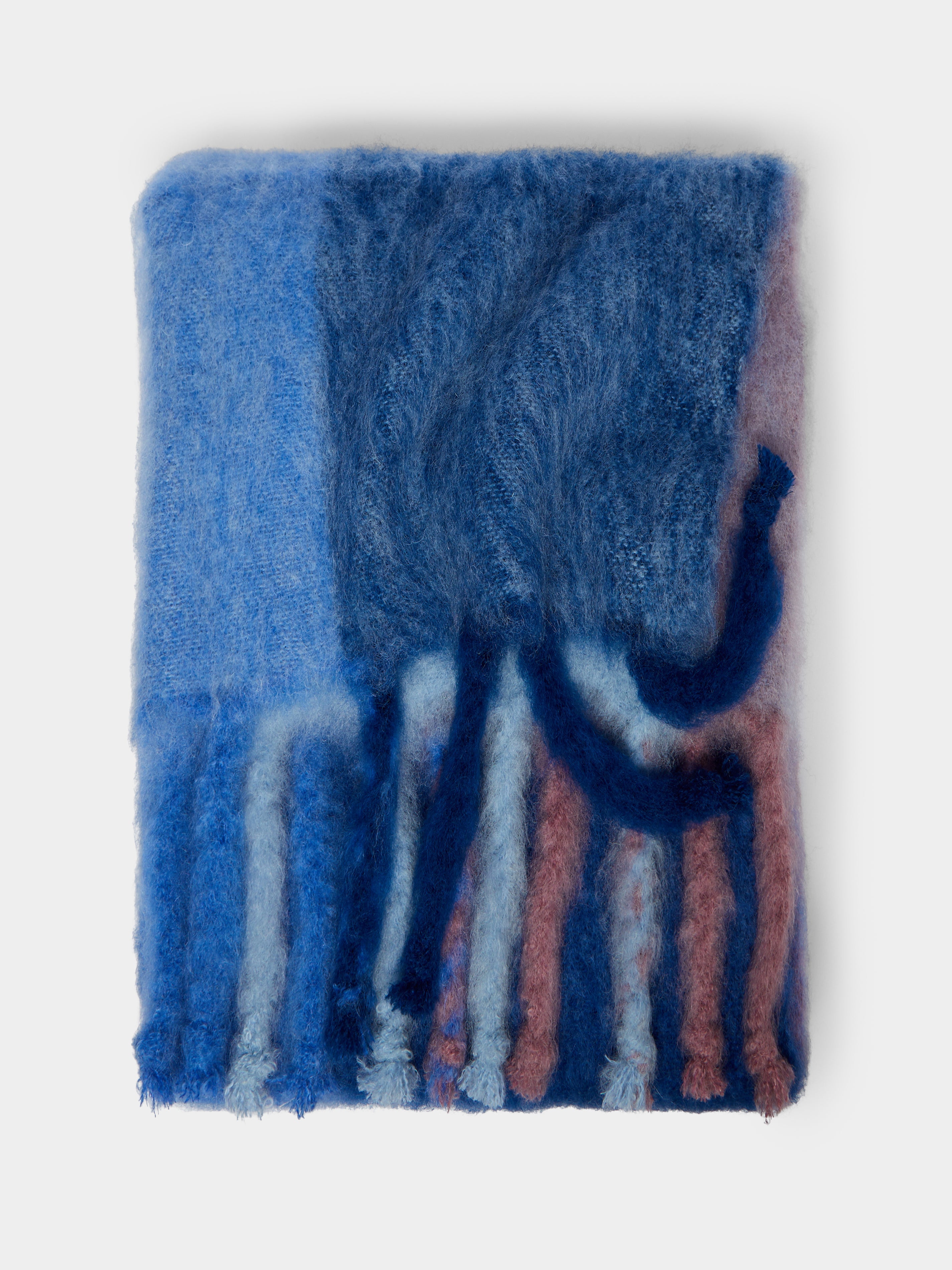 Coral Handwoven Mohair Blanket