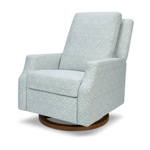 Morris & Co. x Namesake Crewe Recliner and Swivel Glider Bellflowers in Powdered Blue