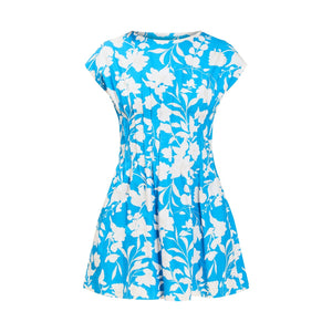Quinn Pintuck Mini Dress in Huckleberry Blue