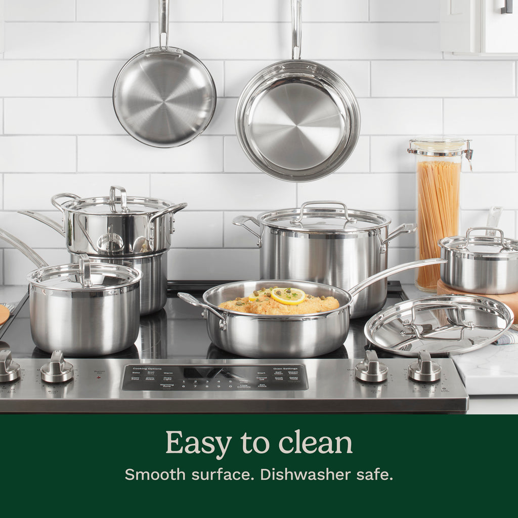 MultiClad Pro Triple Ply Stainless Cookware 12-Piece Set in Stainless Steel