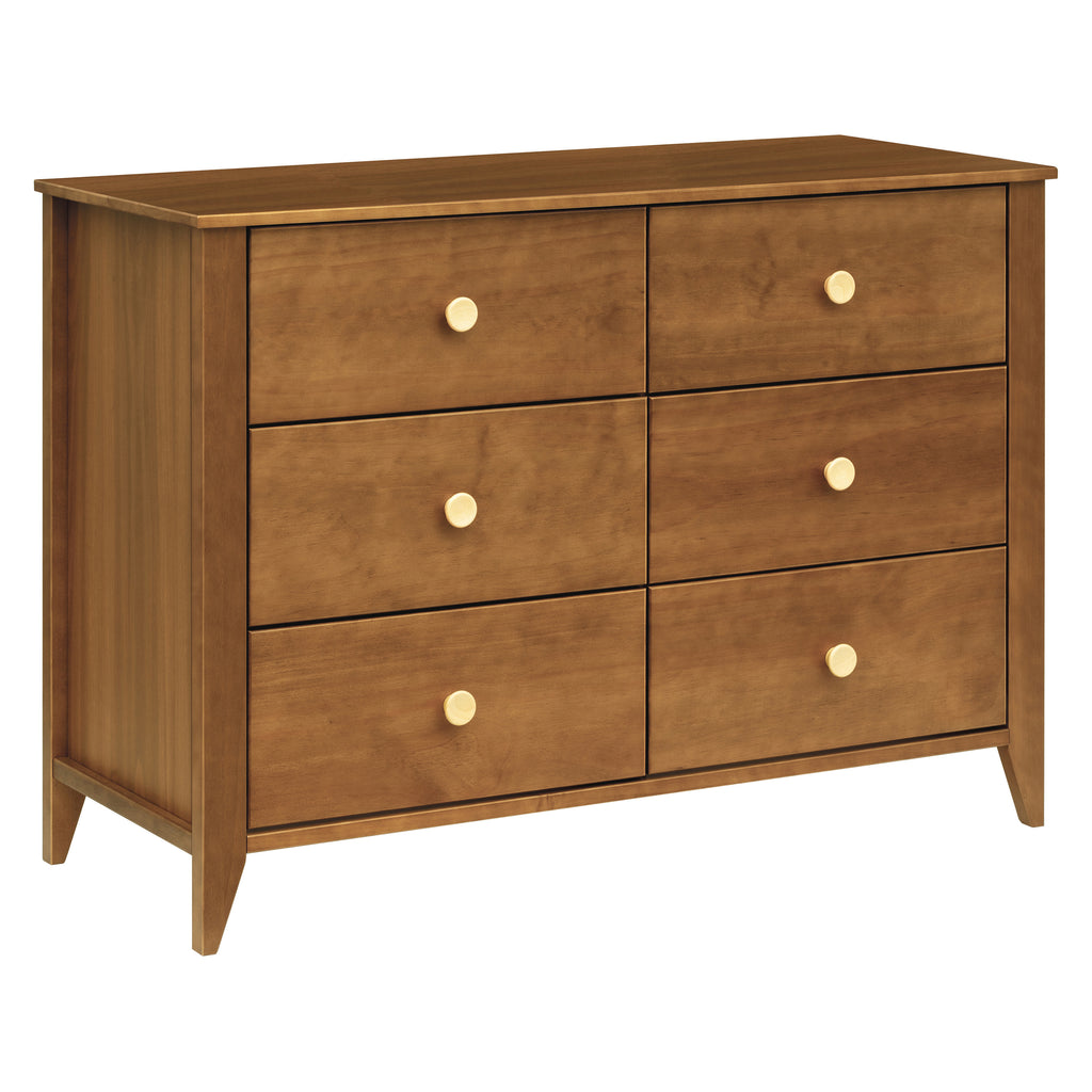 Sprout 6-Drawer Double Dresser in Chestnut & Natural