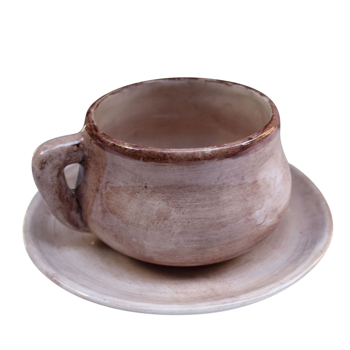 Babi Brick-Red Espresso Cup with Saucer
