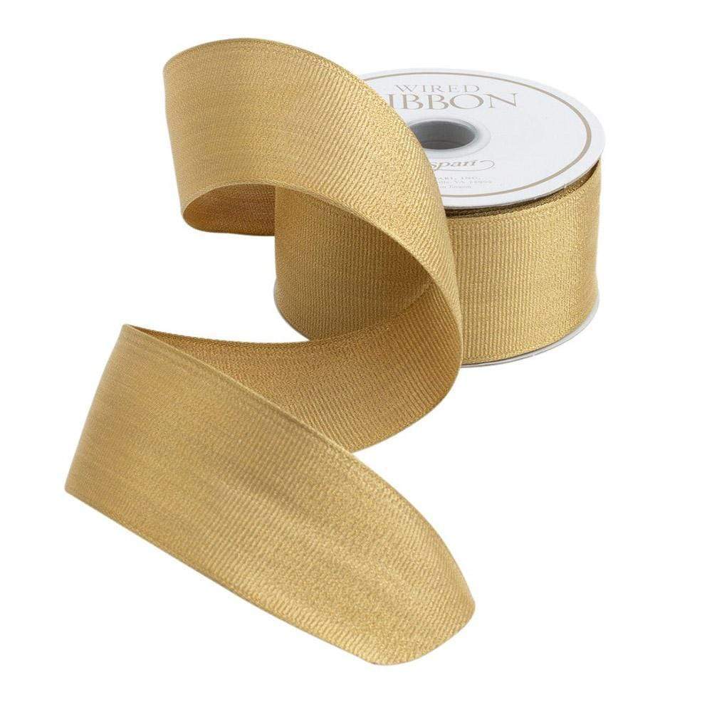 Gold Metallic Grosgrain Unwired Ribbon, 6 Yards