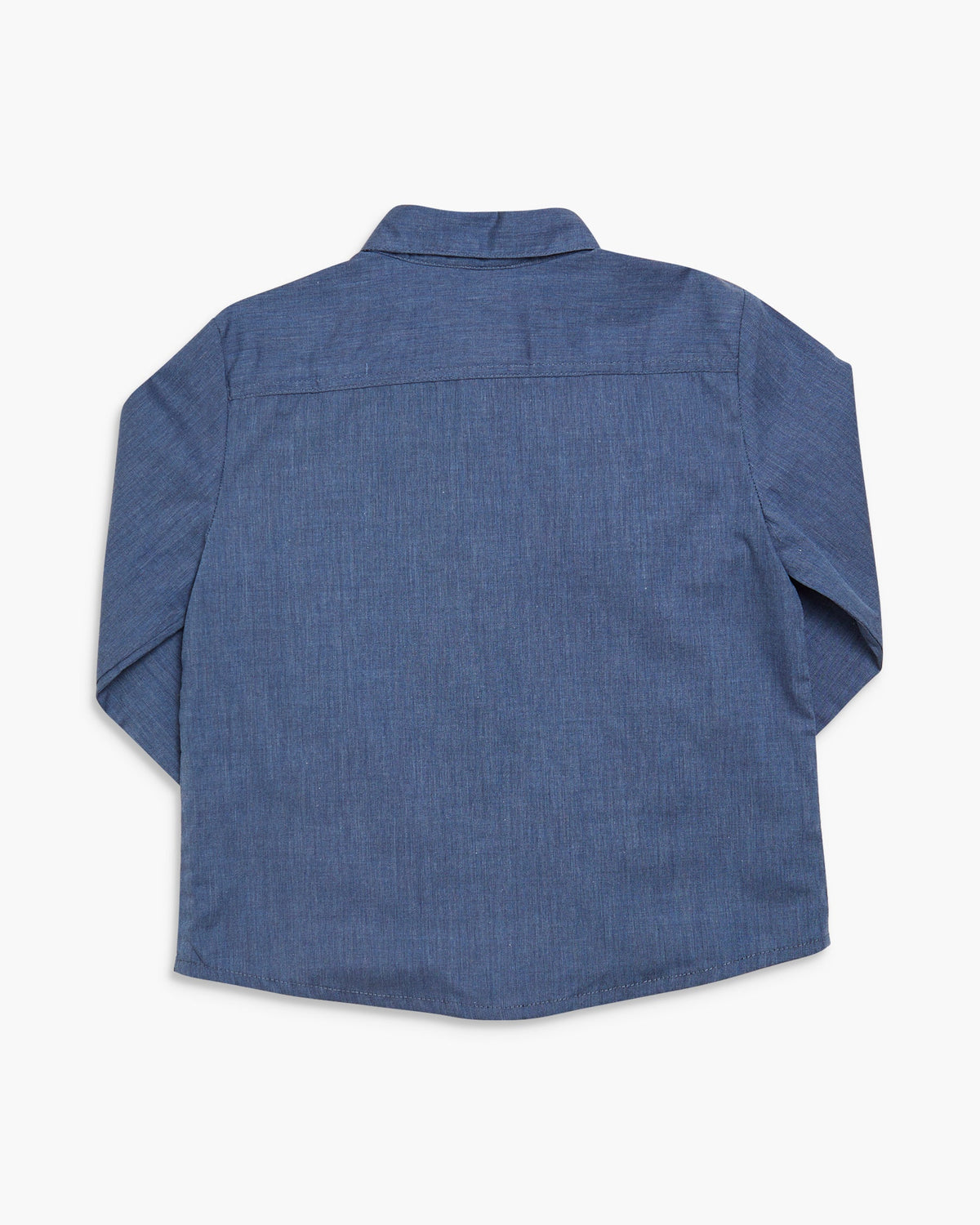 Blue denim shirt on a white background