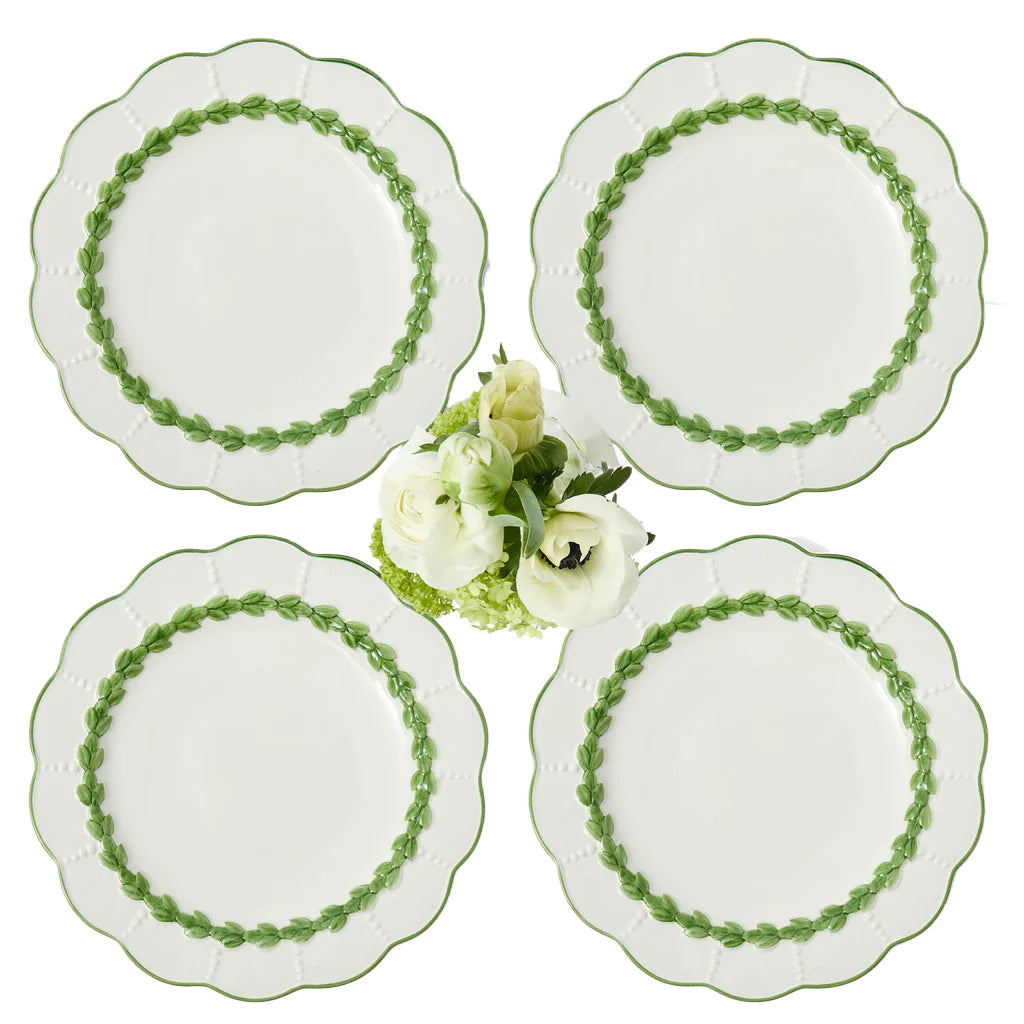 Green Viviana Dinner Plates, Set of 4