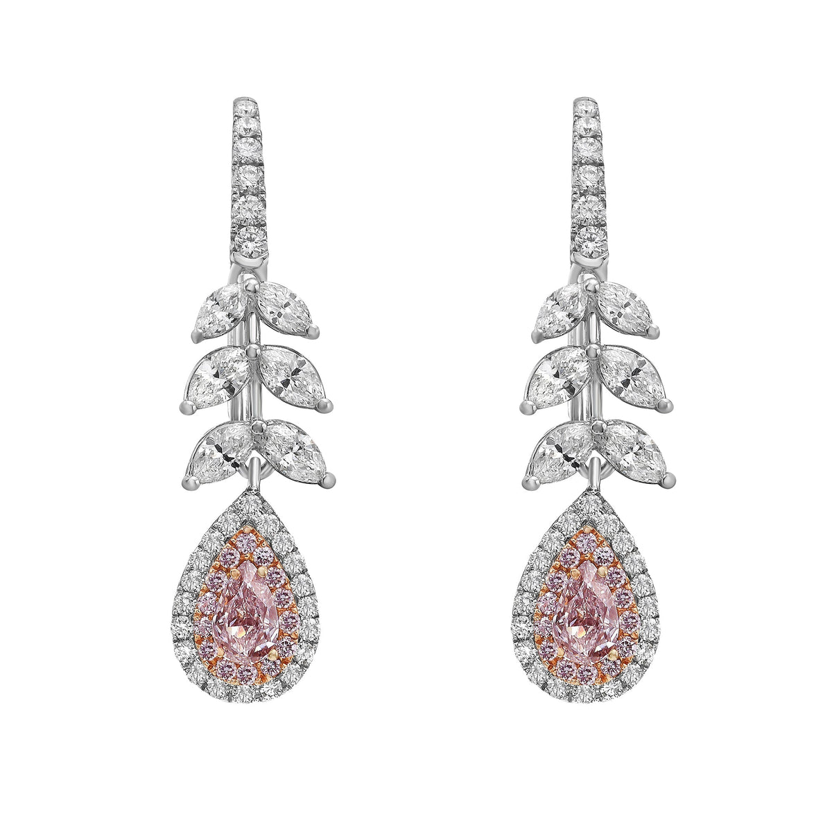 Ravena Pink Diamond Earrings - High Jewelry - RUCHI New York