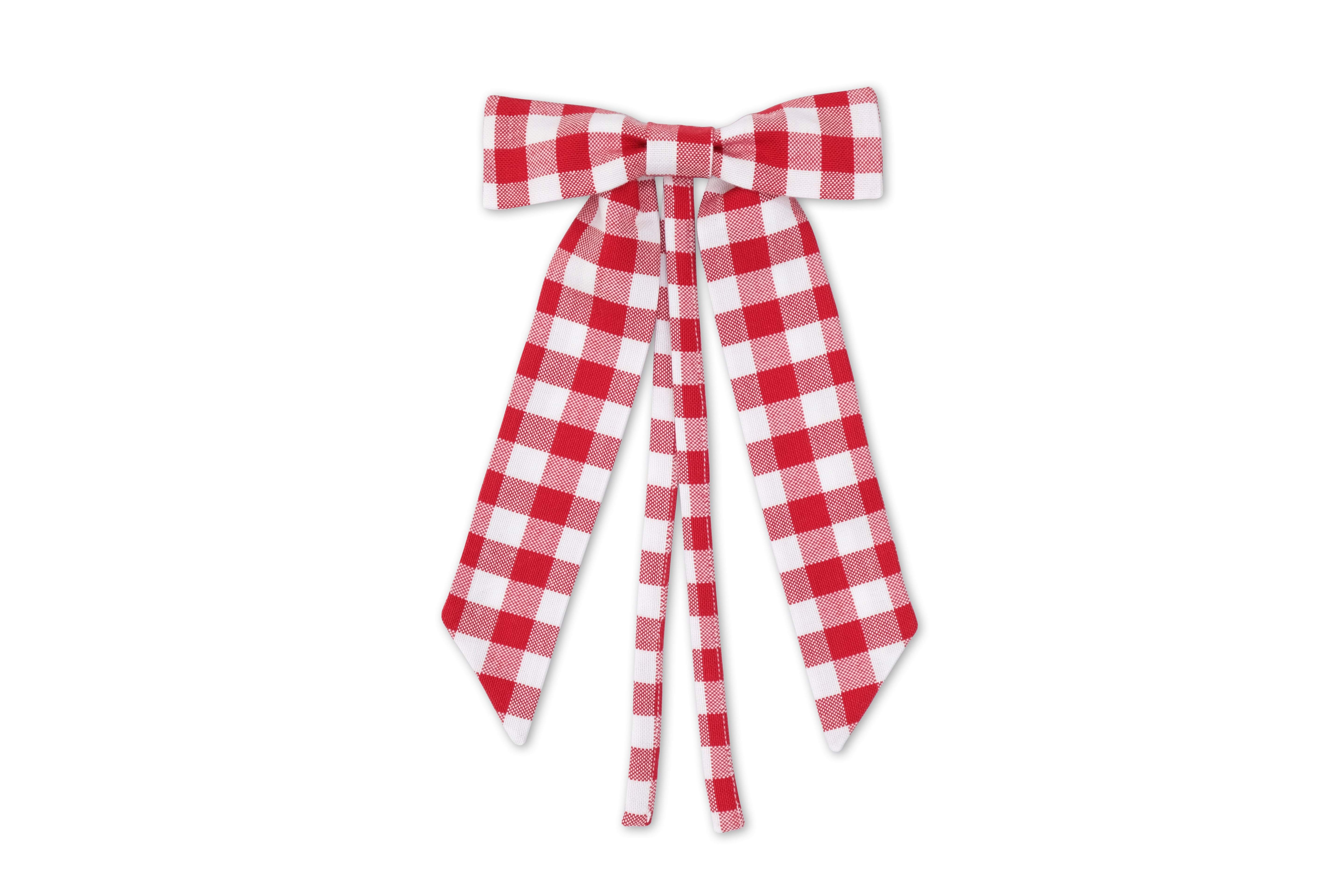 Red Gingham Bow, Set of 4