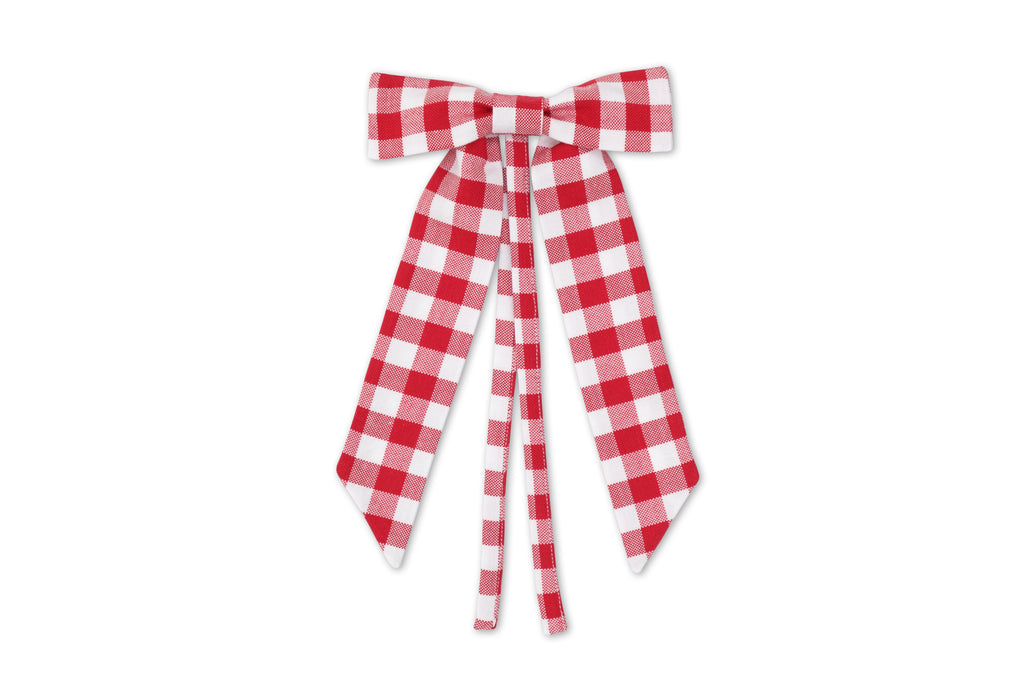 Red Gingham Bow, Set of 4