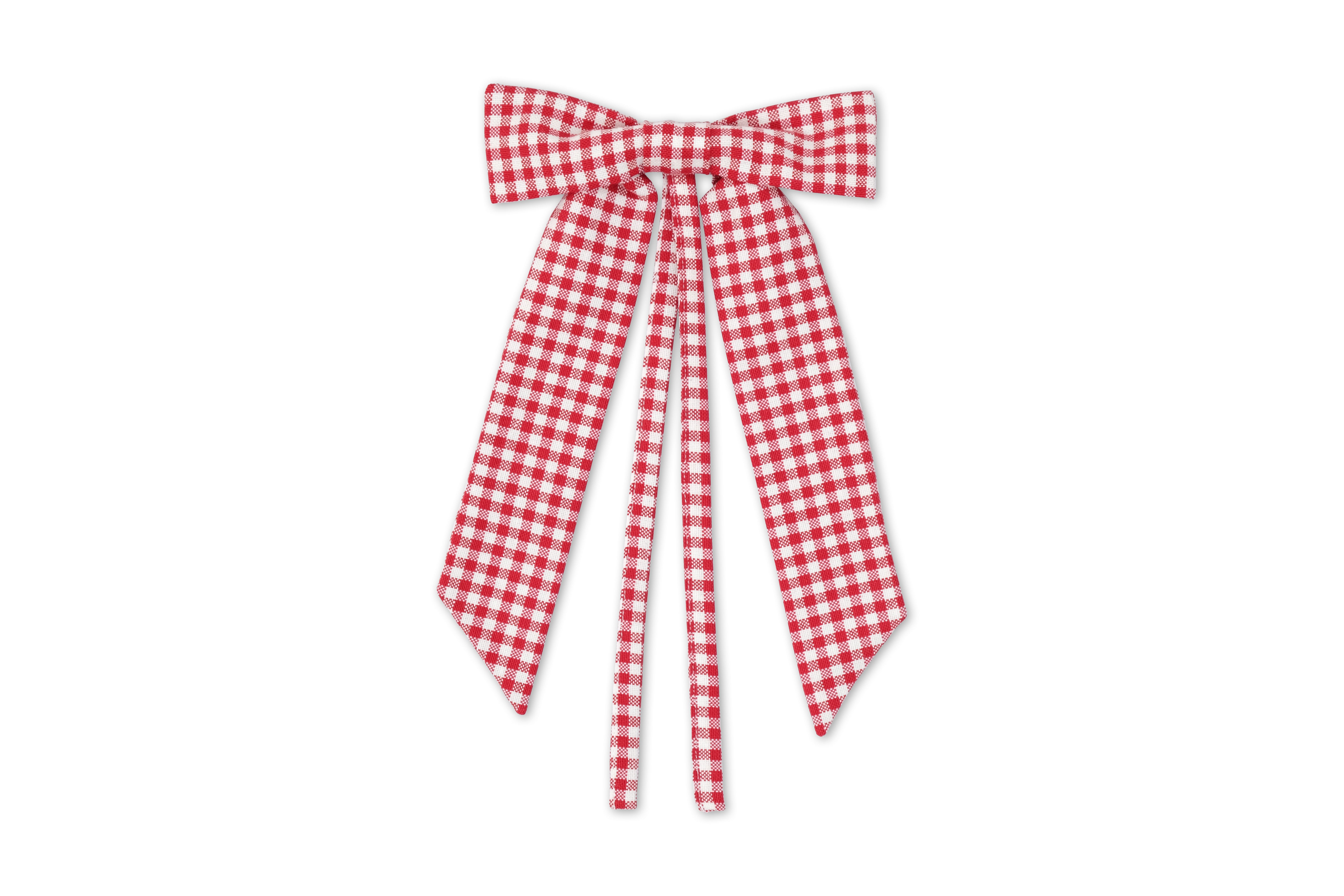 Mini Red Gingham Bow, Set of 4