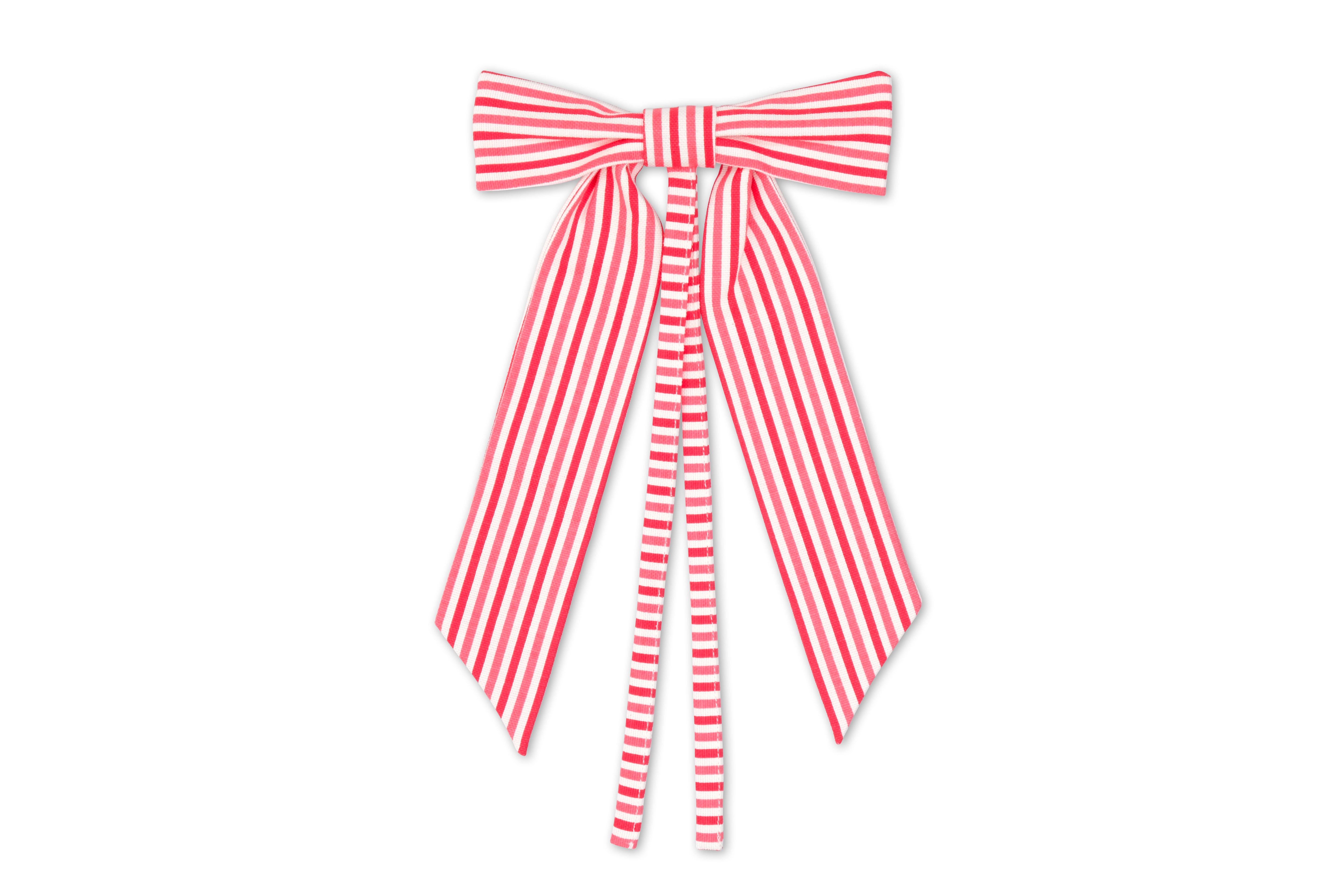 Red Stripe Bow, Set of 4