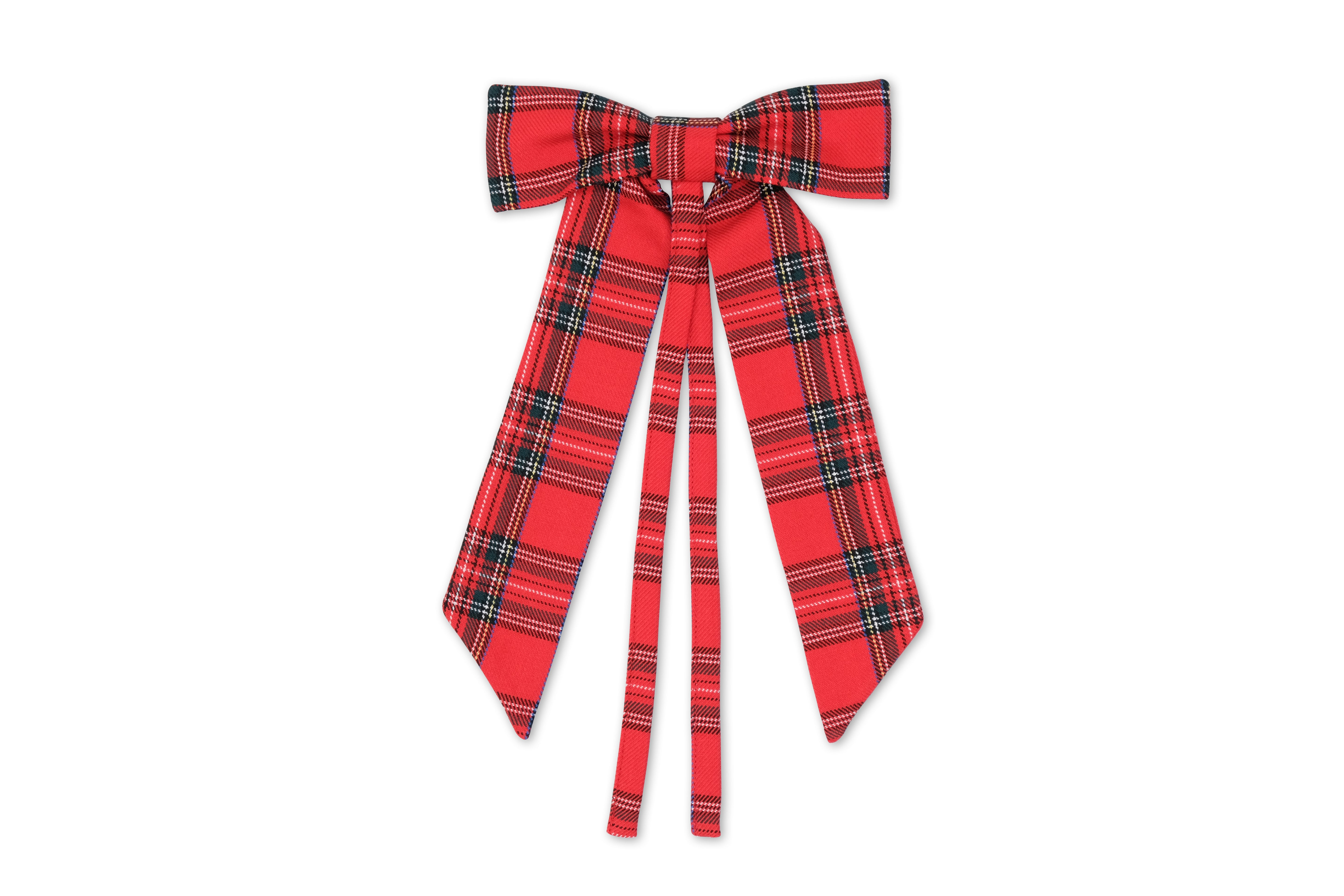 Red Tartan Bow, Set of 4