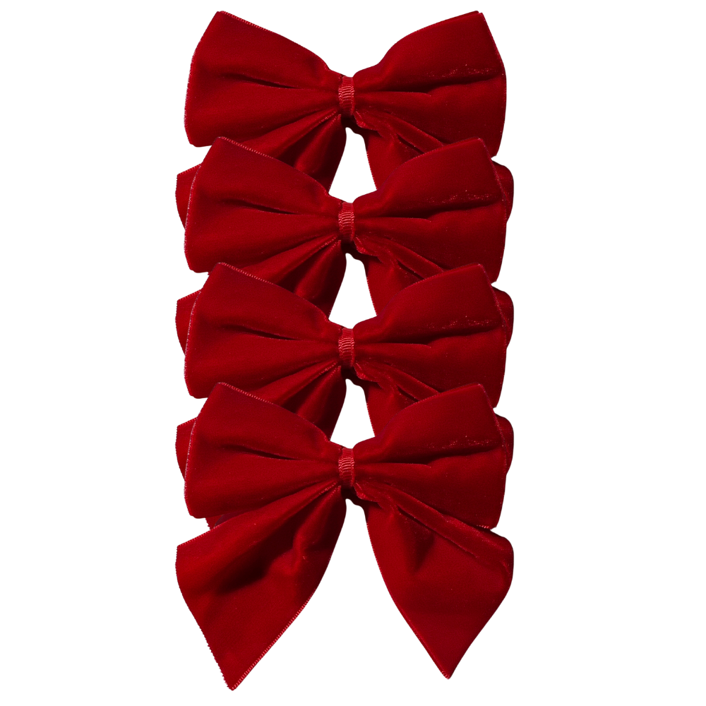 Flying Sheep Country Velvet Bow Napkin Ties - Thumbnail 2
