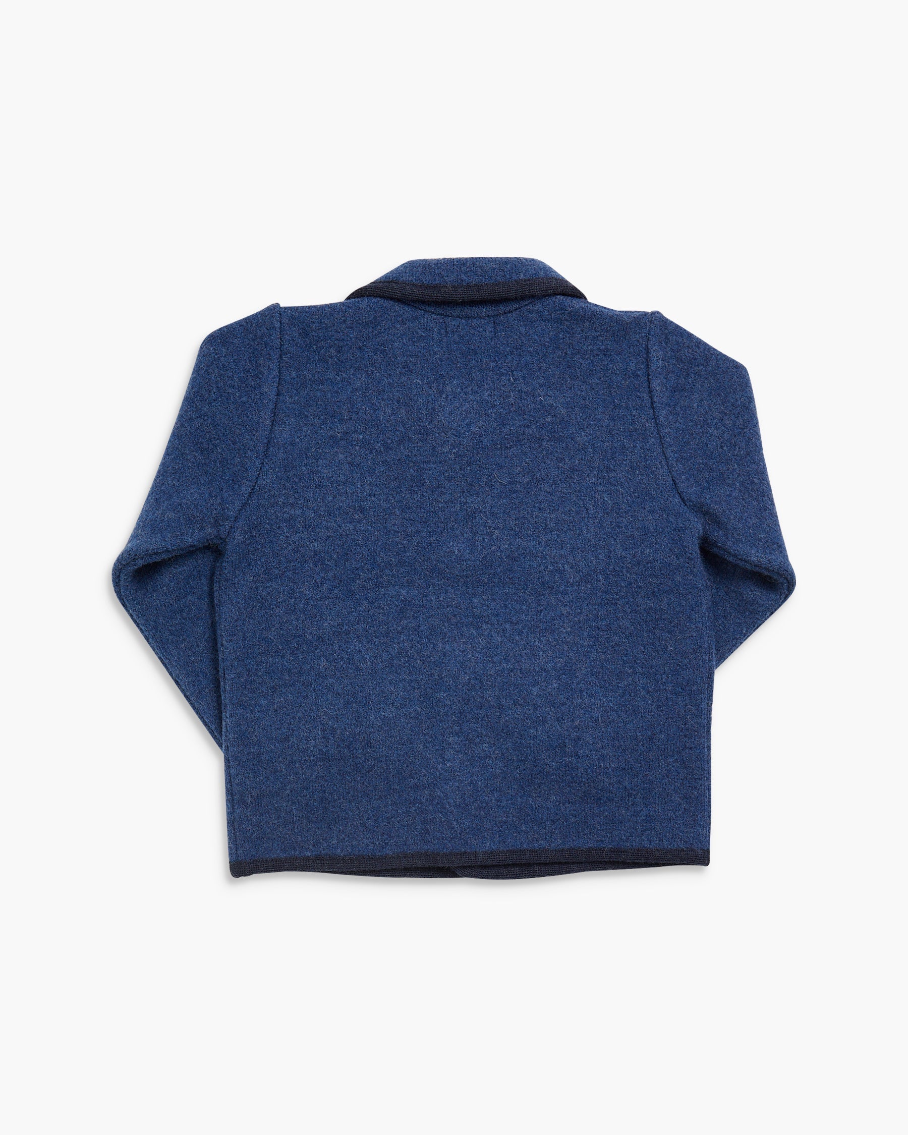 Back of Redwink - Boy Jacket Blue merino wool