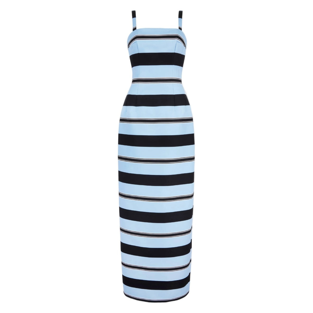 regina-dress-in-blue-black-striped-taffeta-faille