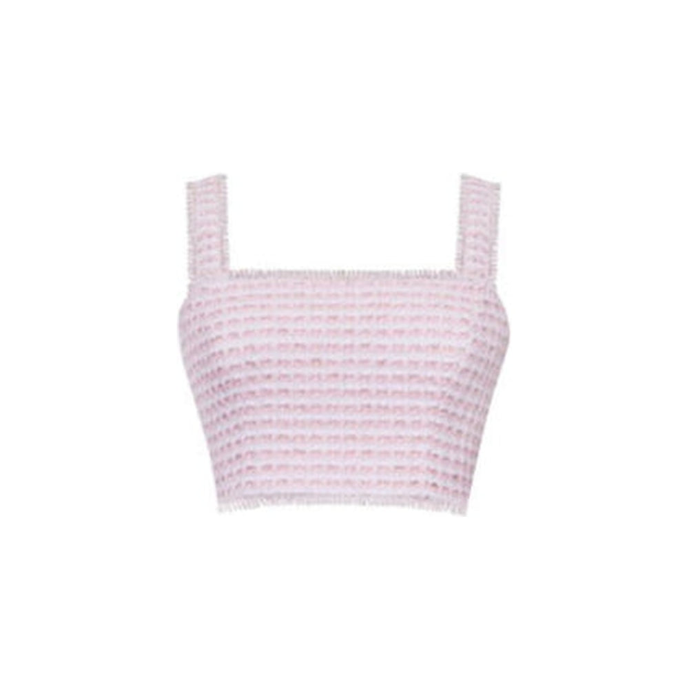 The Remington Top in Pink & White