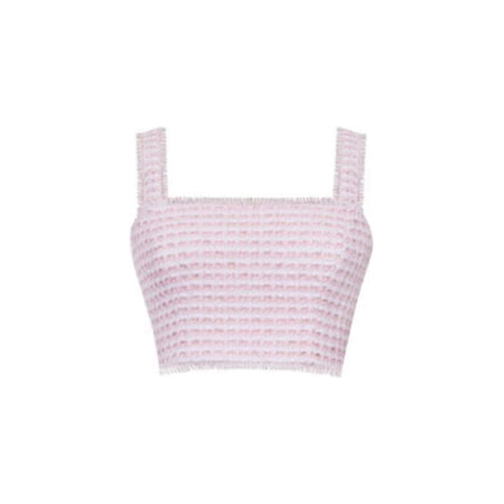 The Remington Top in Pink & White