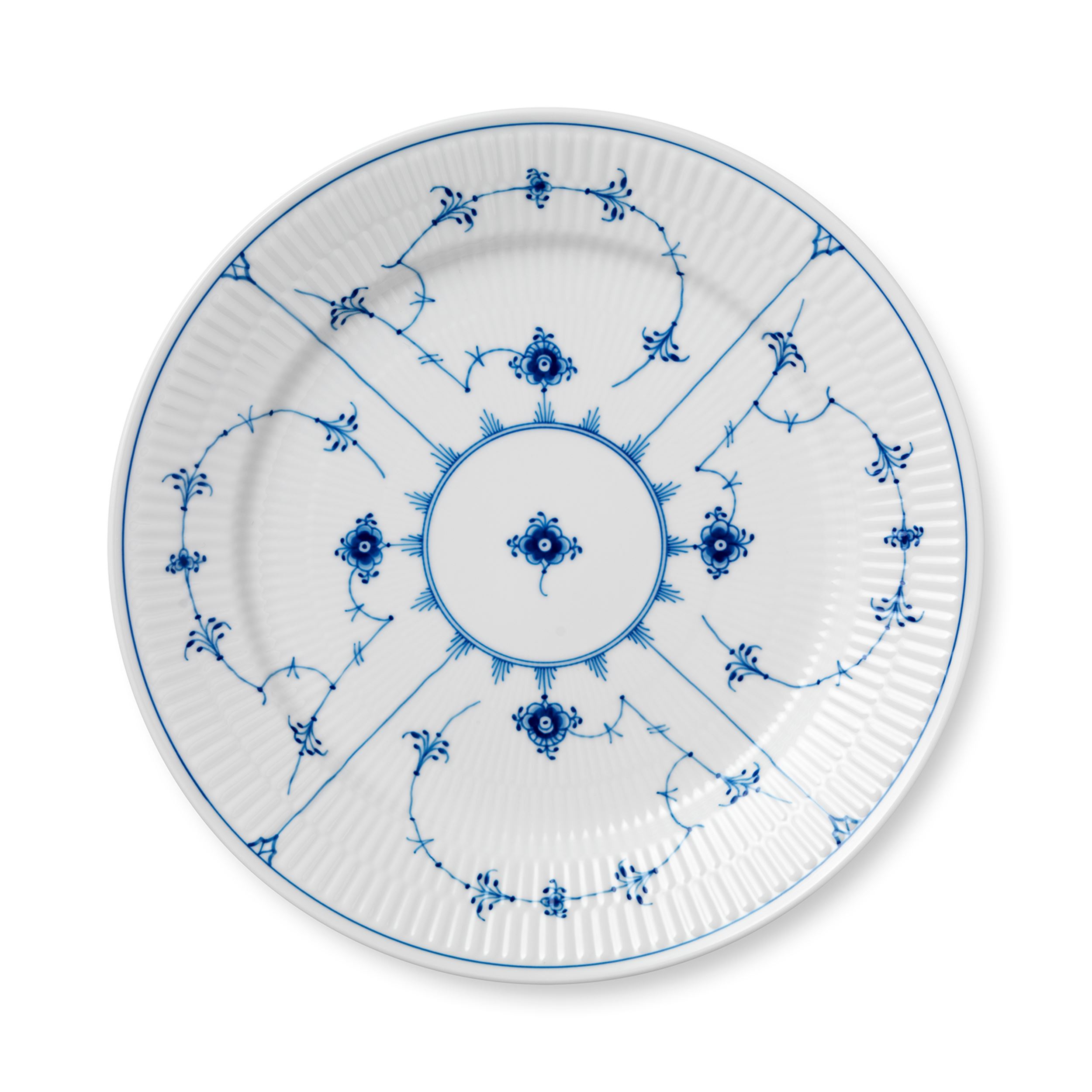 Blue Fluted Plate, 27 cm