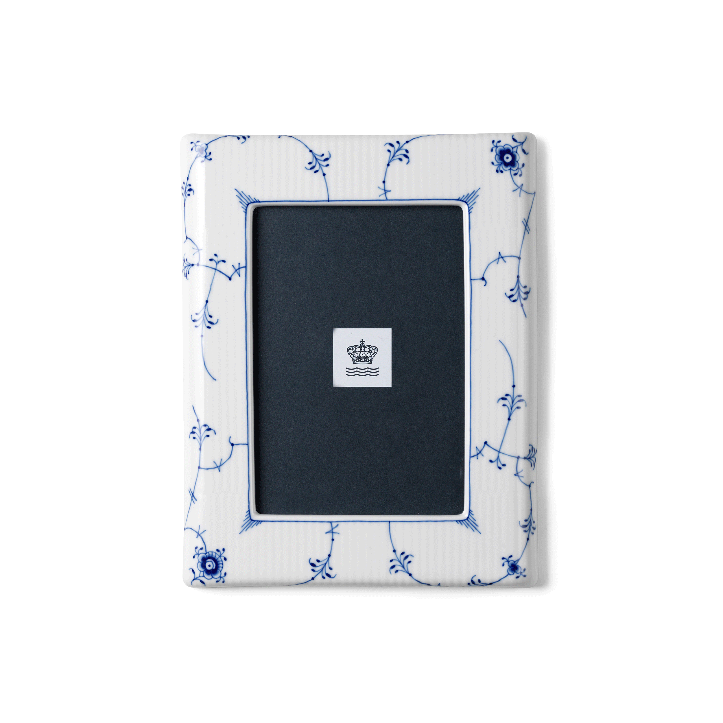Blue Fluted Plain Picture Frame, 21 CM