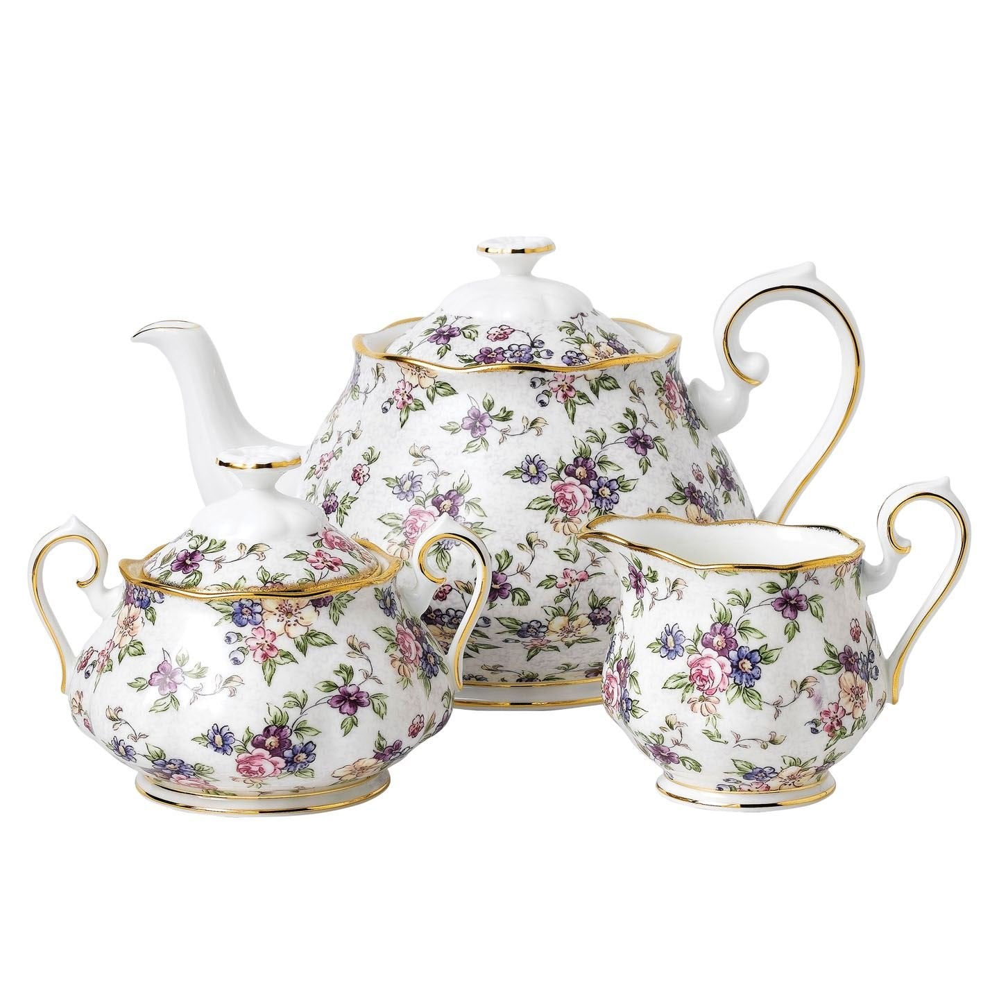 Royal Albert 1940 English Chintz 3-Piece Tea Set
