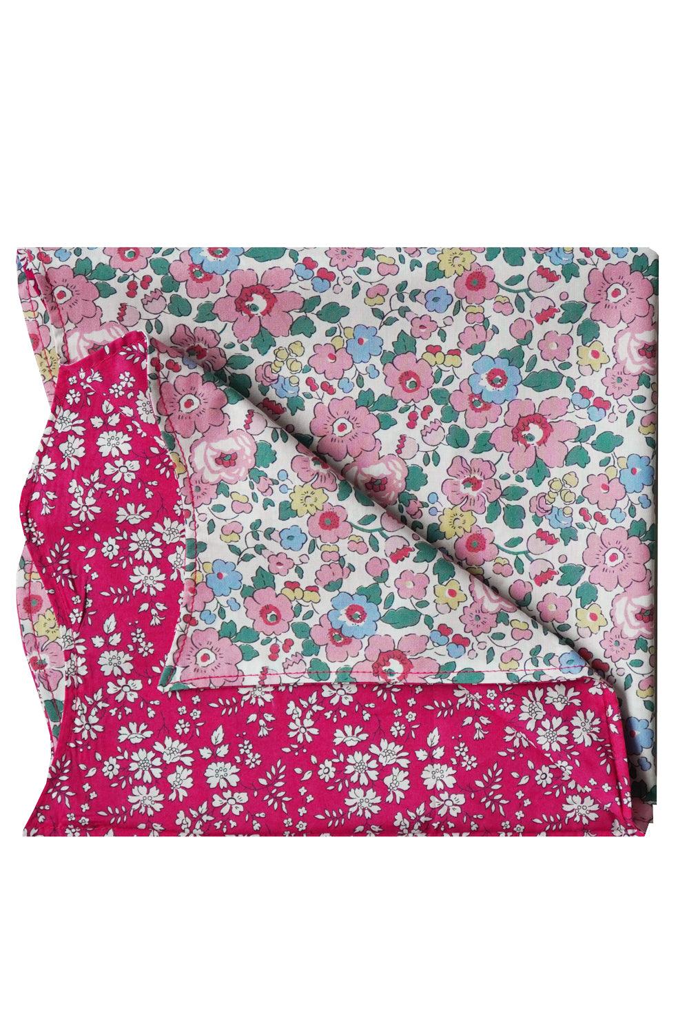 Reversible Wavy Napkin Set made with Liberty Fabric BETSY CANDY FLOSS & CAPEL - Coco & Wolf