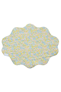 Reversible Wavy Placemat made with Liberty Fabric SPRING BLOOMS & MEADOWLAND - Coco & Wolf