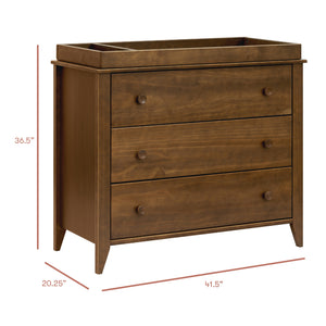 Sprout 3-Drawer Changer Dresser with Removable Changing Tray in Natural Walnut